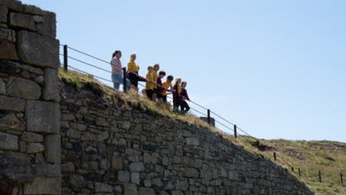 Visitors to Levant Mine